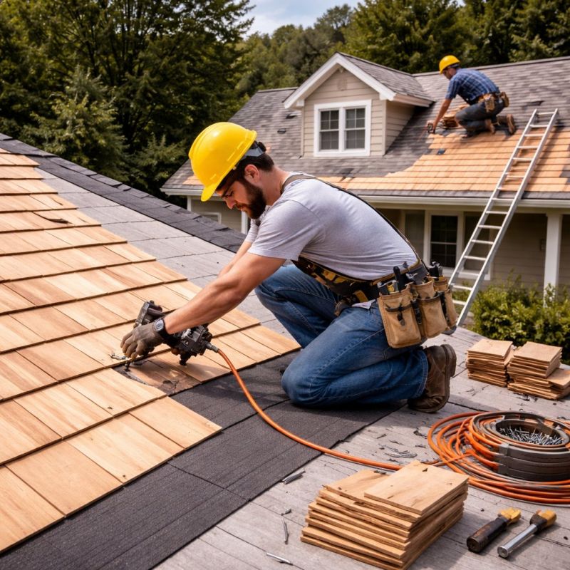 Wood Roofing Installation detail